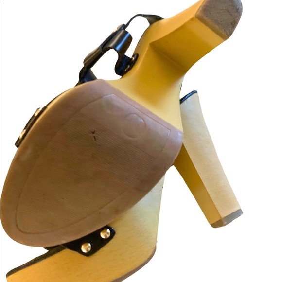 Black Strappy Platform Heels - Picture 7 of 7